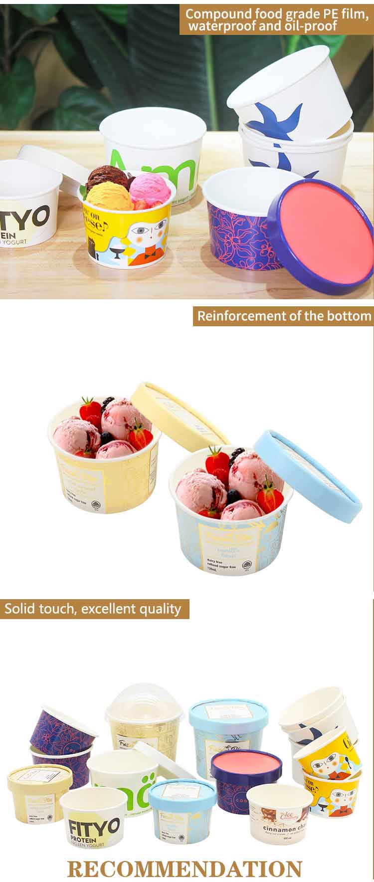Disposable ice cream cups