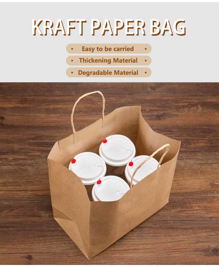 brown thank you paper bags wholesale