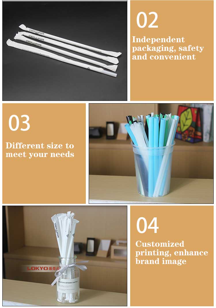 Degradable PLA disposable straws