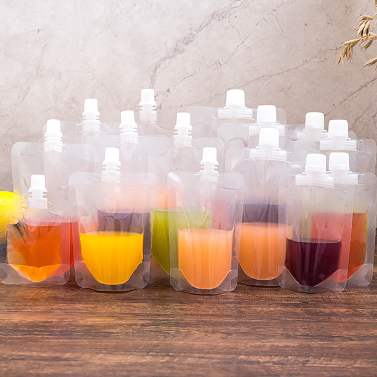 Disposable stand up pouch with spout