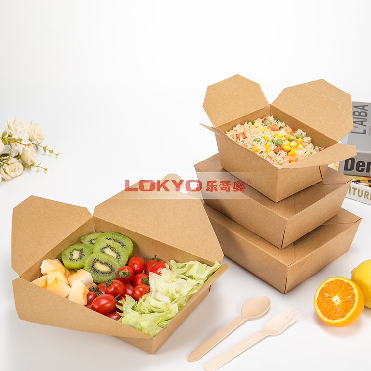 kraft paper salad box