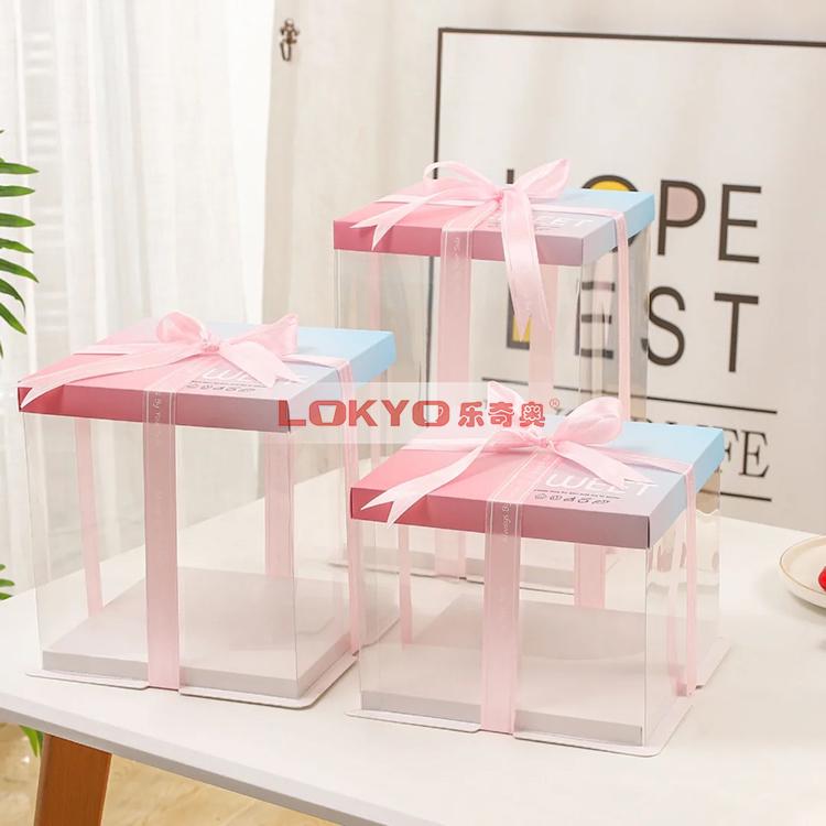 transparent birthday cake box