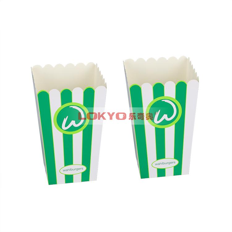 Greaseproof movie popcorn containers