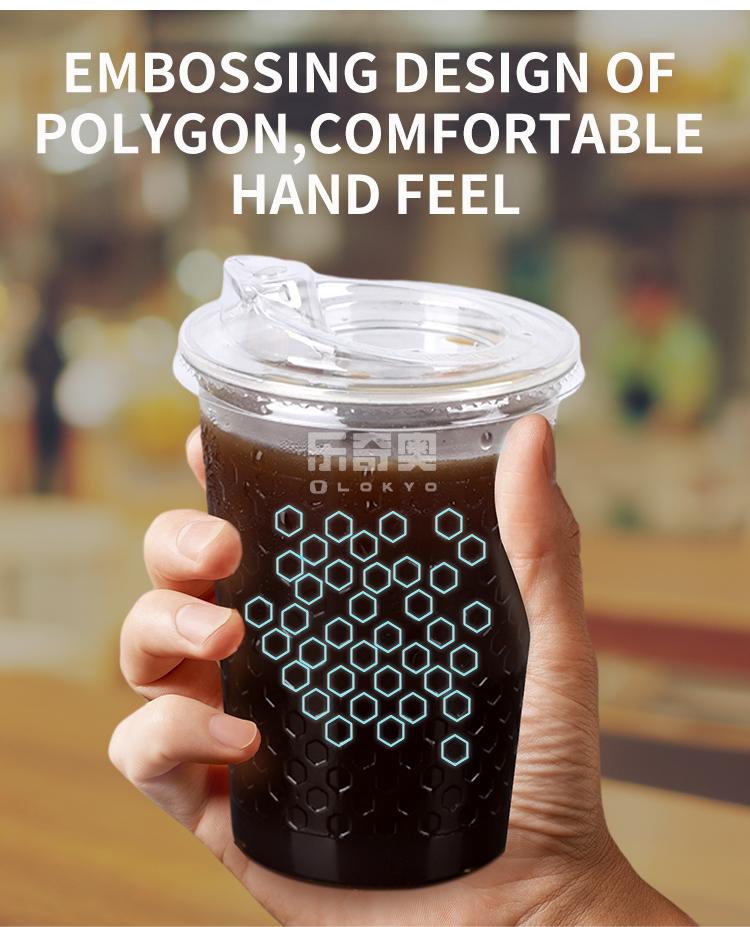 Plastic cups with strawless lid