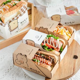 disposable sandwich bakery paper box